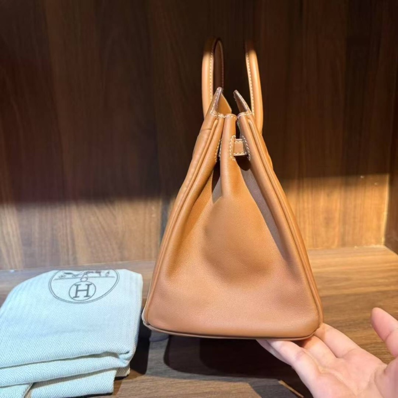 Hermes 愛馬仕 Birkin25 Shadow金棕色Z刻 手提包-4