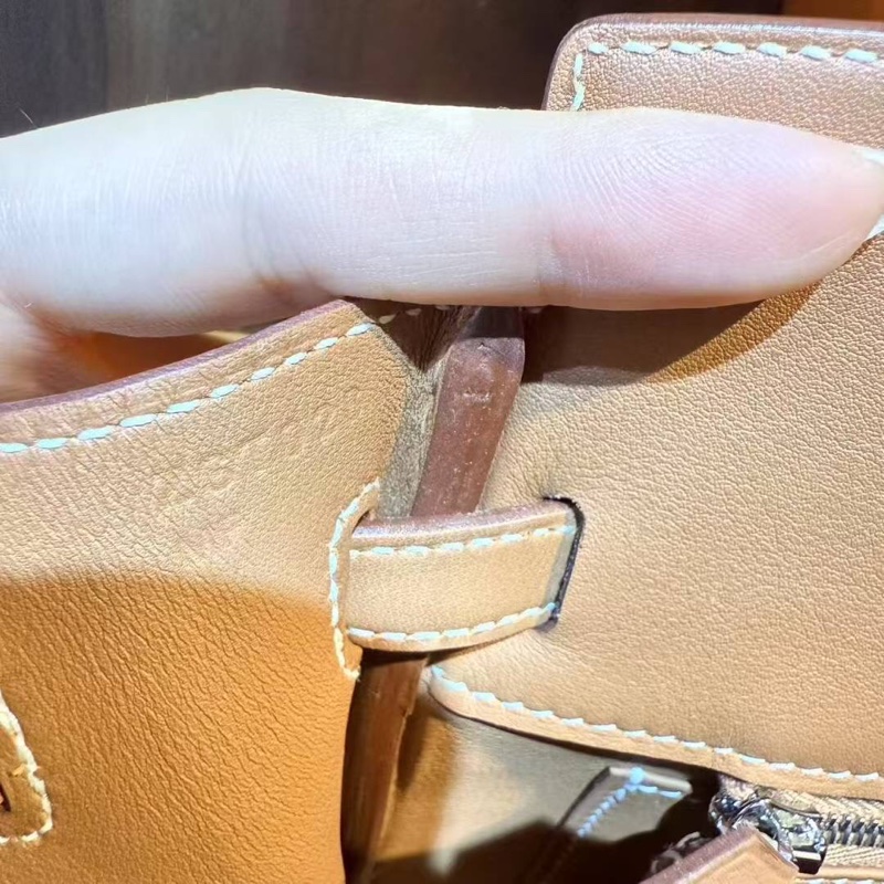 Hermes 愛馬仕 Birkin25 Shadow金棕色Z刻 手提包-6