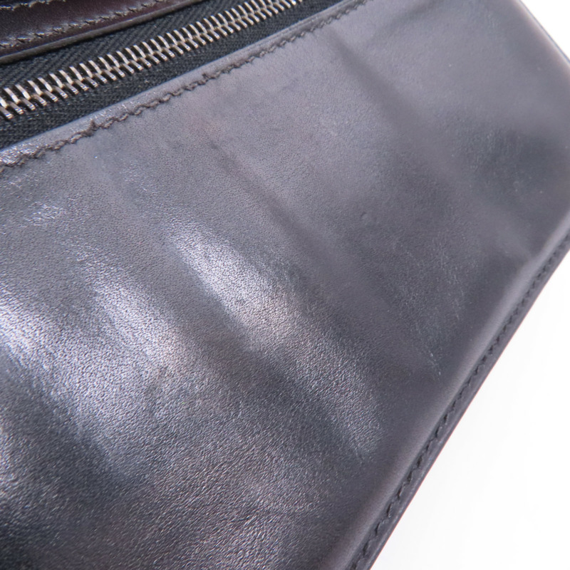 HERMES Box Calf皮革Bearn Bi Fold銀扣長錢包Noir-18