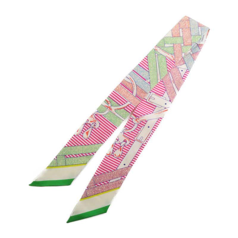 HERMES 絲質Twilly絲巾-1