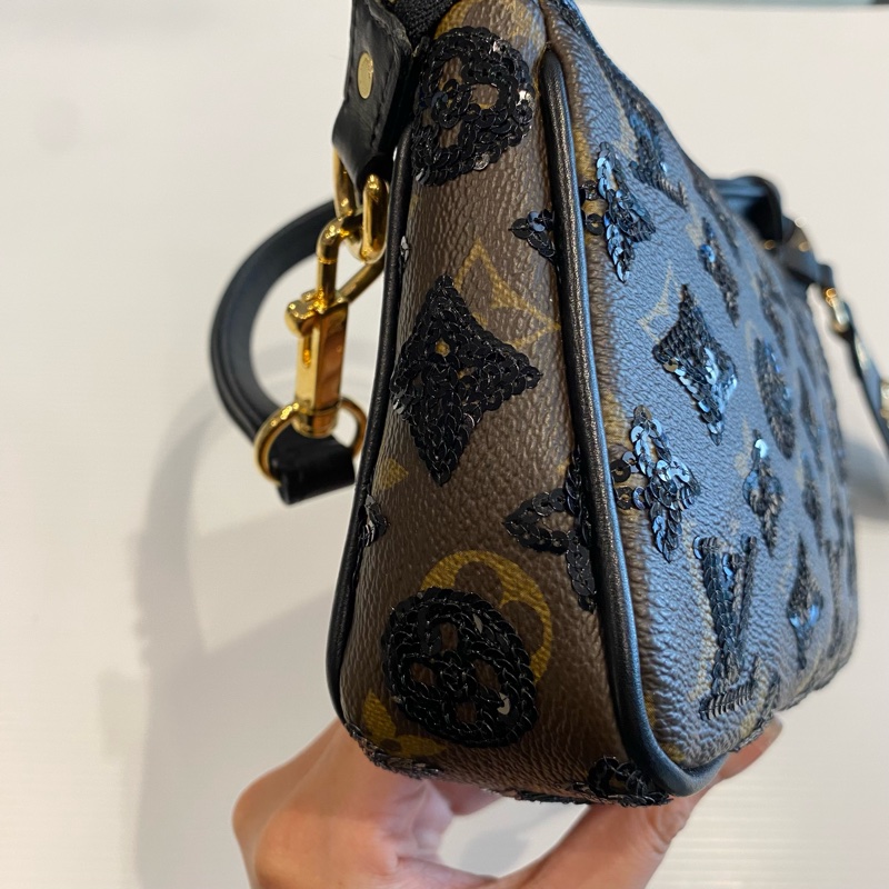 LOUIS VUITTON 亮片單肩麻將包-4