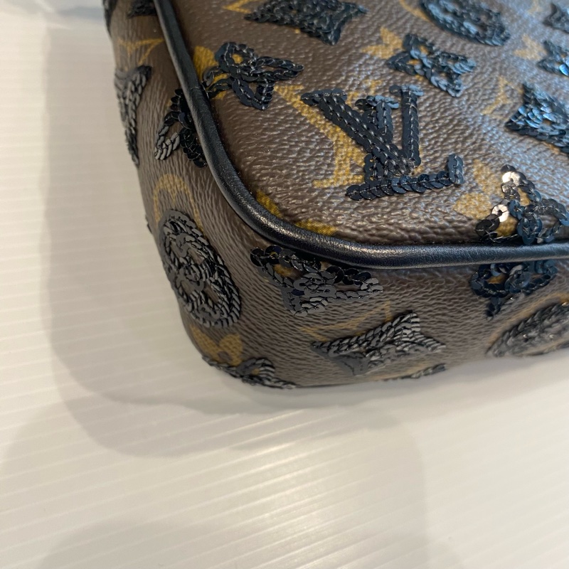 LOUIS VUITTON 亮片單肩麻將包-6