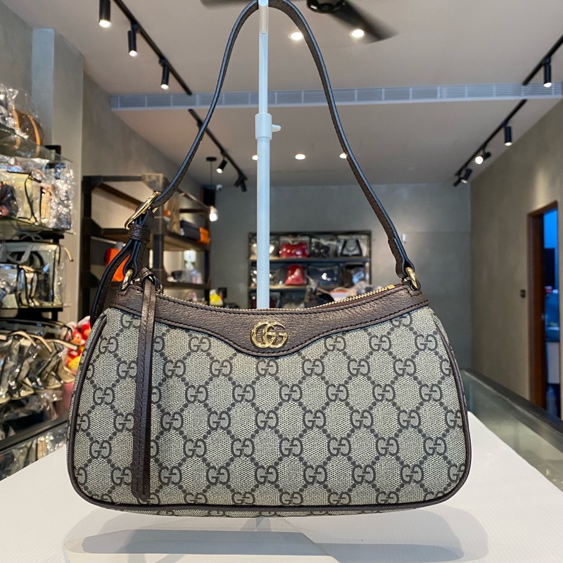 GUCCI 老花腋下包/麻將包-0