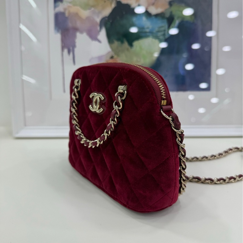 Chanel 香奈兒 24B 絲絨貝殼包 芯片款-4