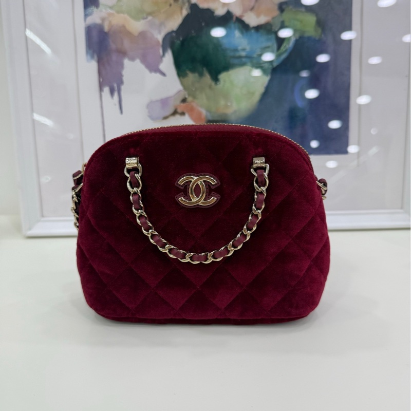 Chanel 香奈兒 24B 絲絨貝殼包 芯片款-6