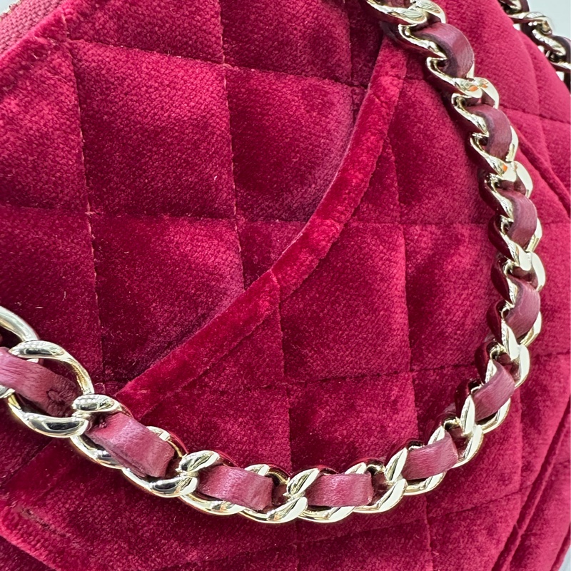 Chanel 香奈兒 24B 絲絨貝殼包 芯片款-15