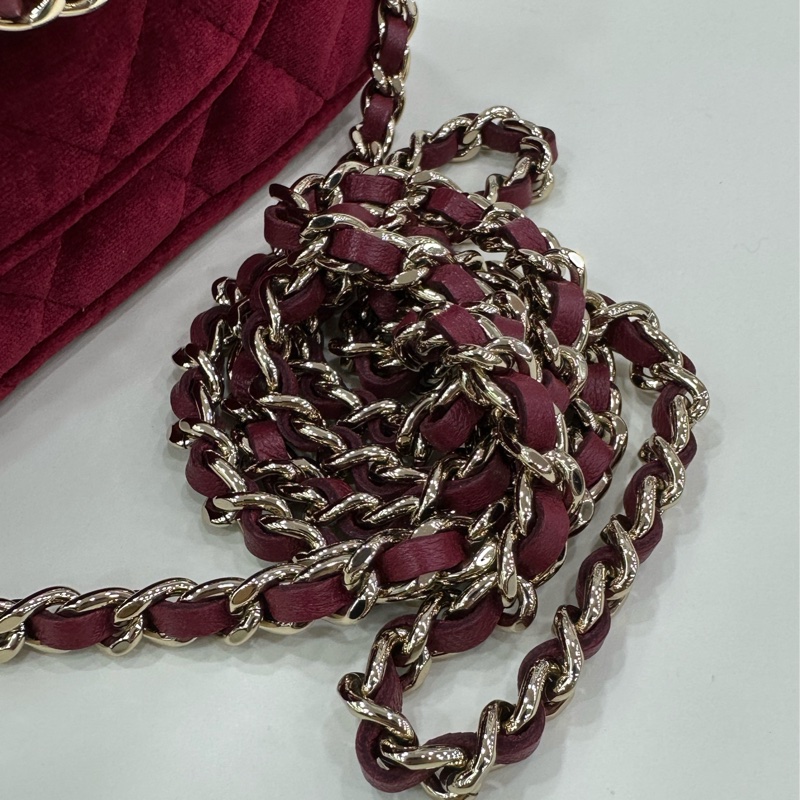 Chanel 香奈兒 24B 絲絨貝殼包 芯片款-17
