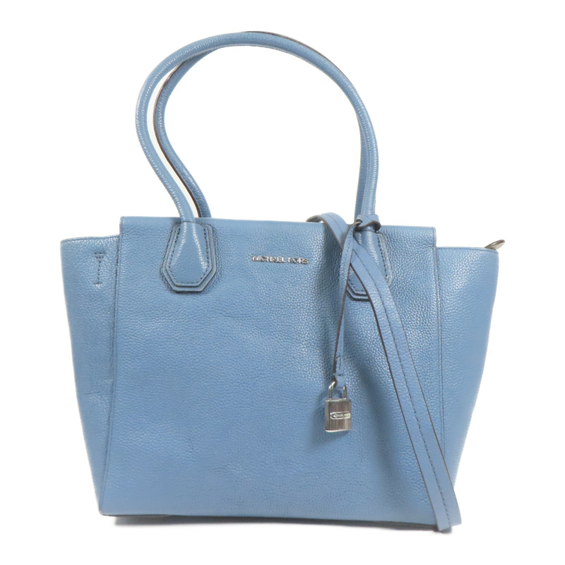 Michael Kors 牛皮皮革Shoulder Bag銀扣手挽肩背兩用袋-0