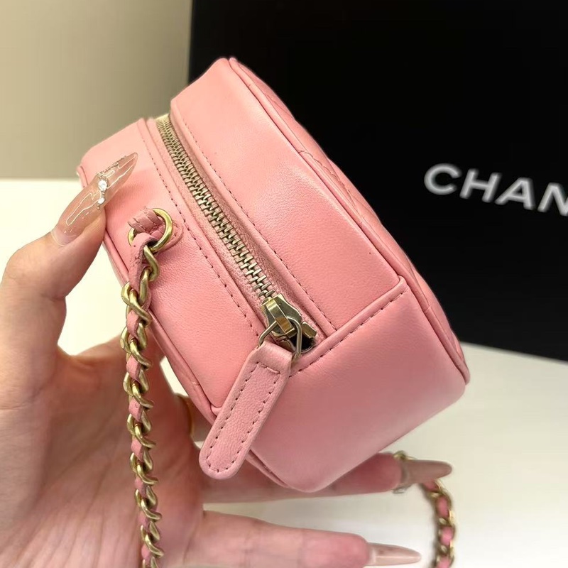 香奈兒Chanel小圓餅包粉色-2