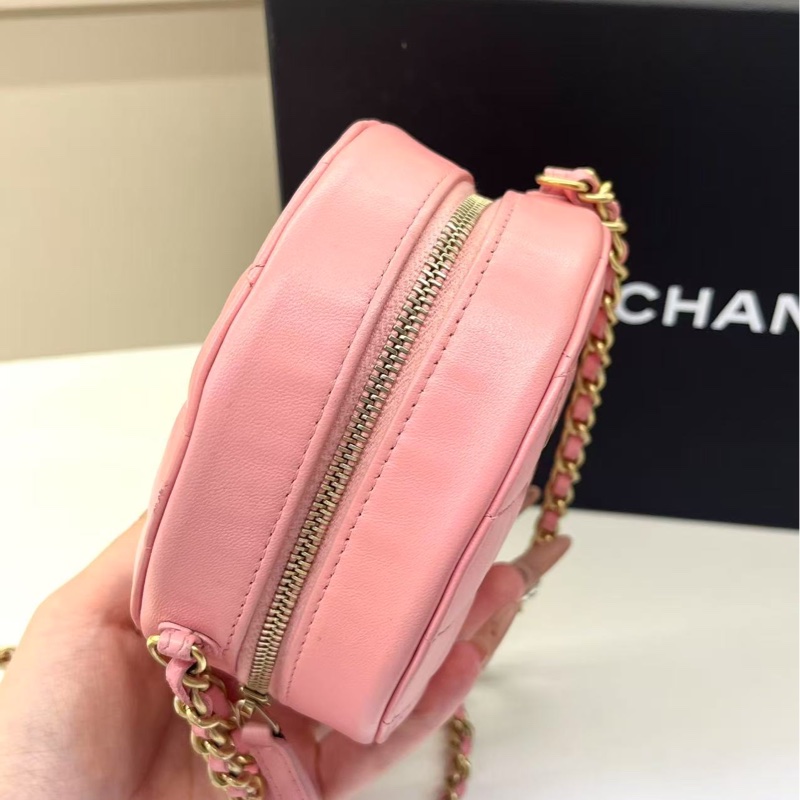 香奈兒Chanel小圓餅包粉色-5