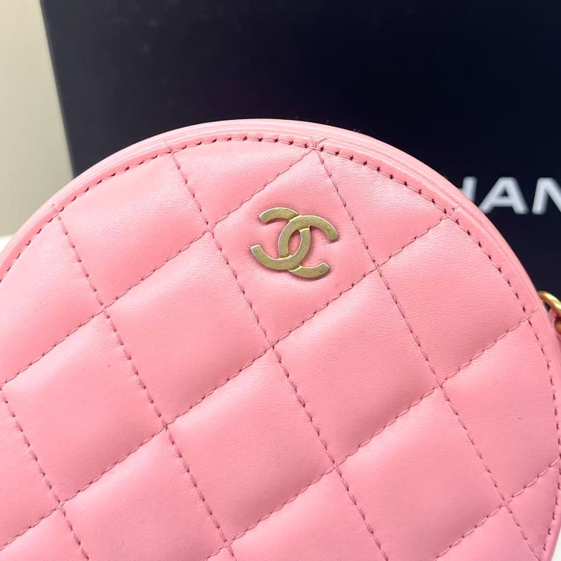 香奈兒Chanel小圓餅包粉色-6