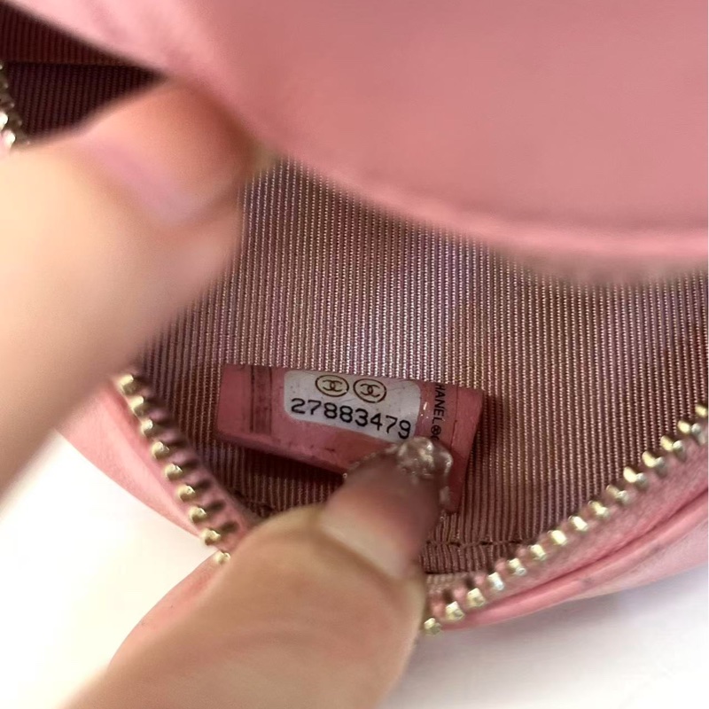 香奈兒Chanel小圓餅包粉色-9