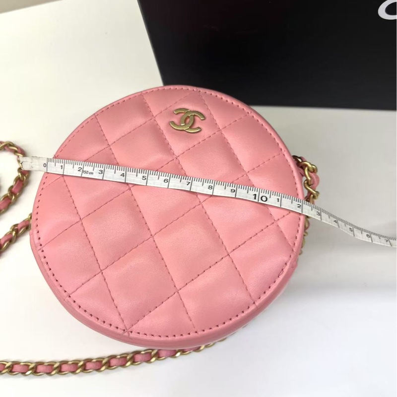 香奈兒Chanel小圓餅包粉色-10