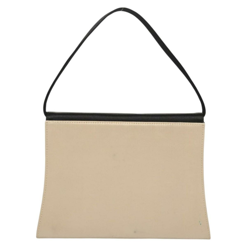 【日本直送】Salvatore Ferragamo Vala 手提包 緞面 米色 金色 正品 BA2675-1