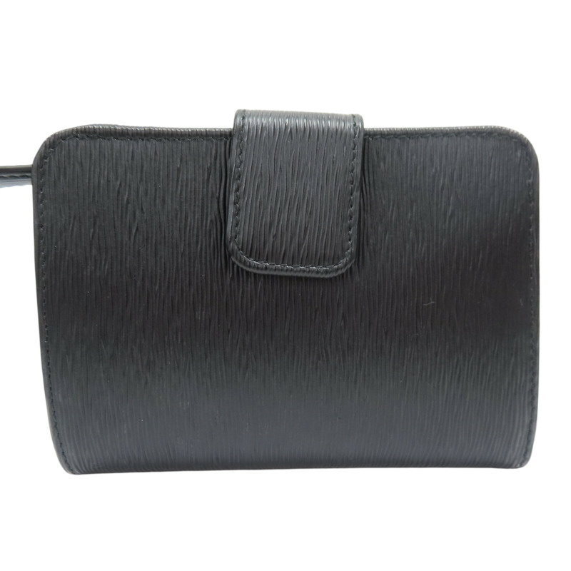 黑色 牛皮 扣式短夾 1ML018-1