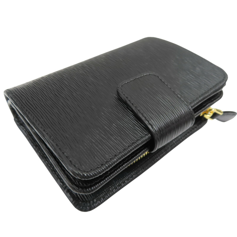 黑色 牛皮 扣式短夾 1ML018-3