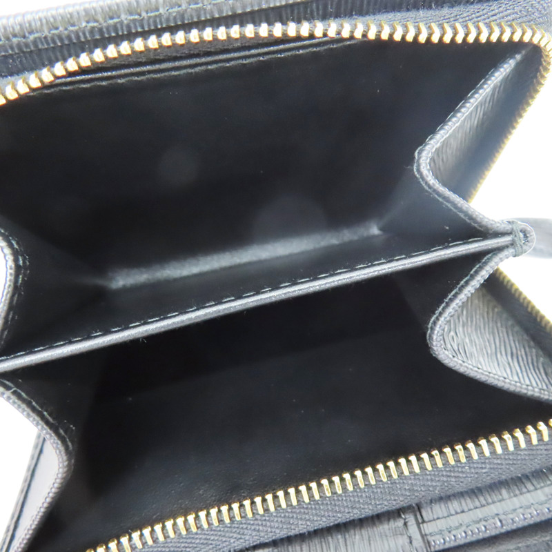 黑色 牛皮 扣式短夾 1ML018-5