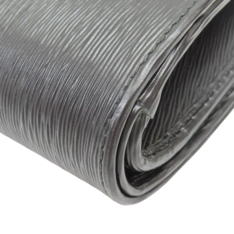 黑色 牛皮 扣式短夾 1ML018-9