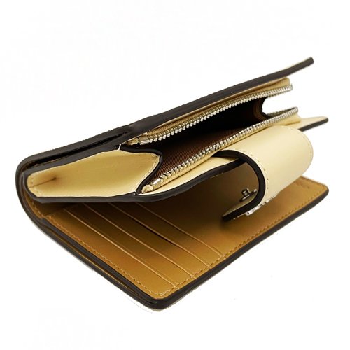 【全新】COACH  C LOGO鈔票零錢袋中夾(月光石黃)-3