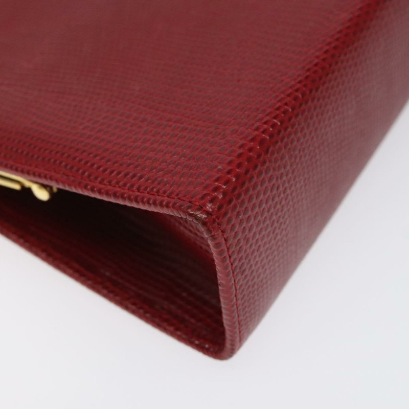 【日本直送】Salvatore Ferragamo 鏈條單肩包 蛇皮壓花 紅金 正品 125568-16
