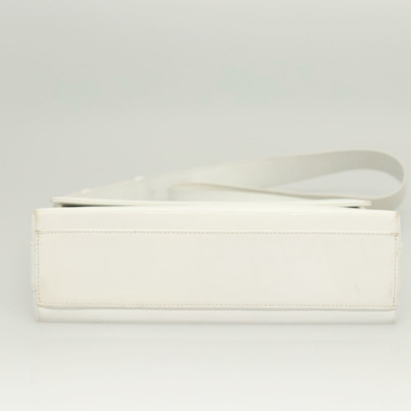 【日本直送】Salvatore Ferragamo 白色銀色皮革肩背包，正品編號 125994-4