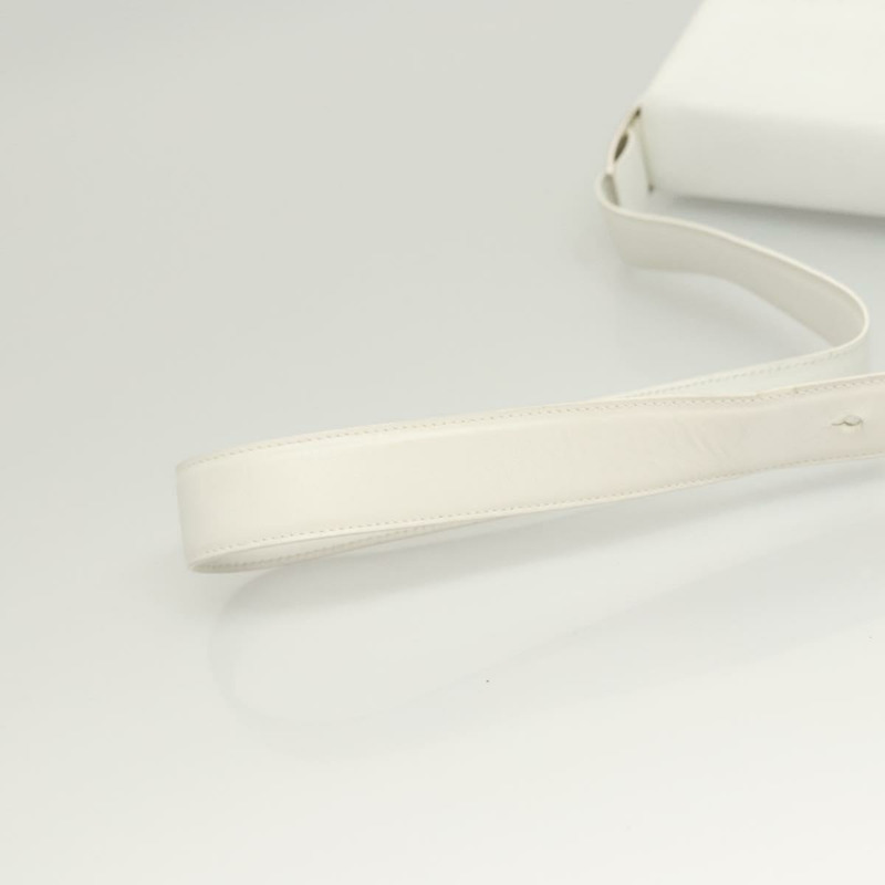 【日本直送】Salvatore Ferragamo 白色銀色皮革肩背包，正品編號 125994-6