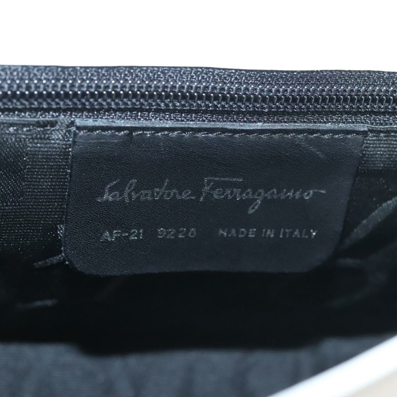 【日本直送】Salvatore Ferragamo 白色銀色皮革肩背包，正品編號 125994-11