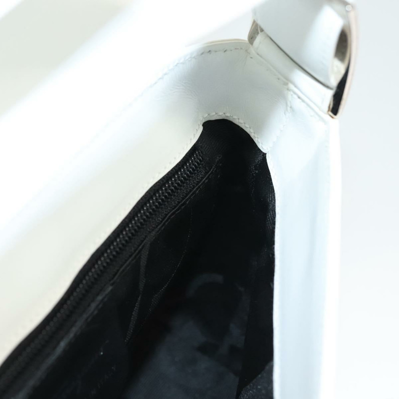 【日本直送】Salvatore Ferragamo 白色銀色皮革肩背包，正品編號 125994-16