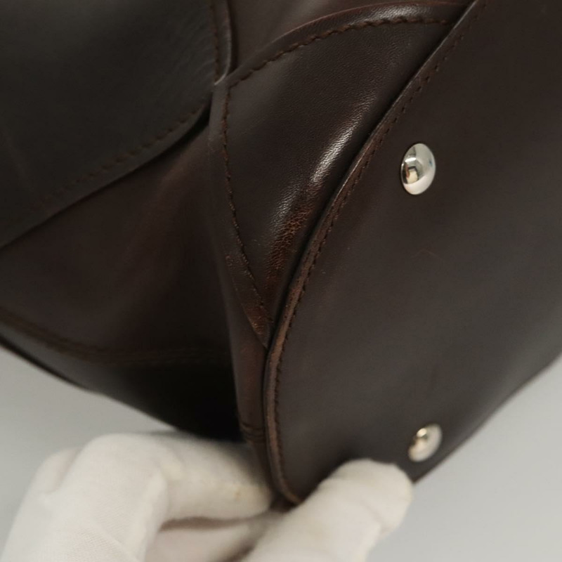 【日本直送】Salvatore Ferragamo 棕色皮革單肩包，正品，貨號 118651-8