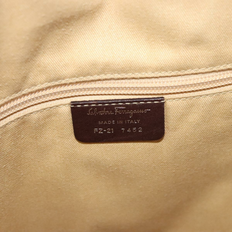 【日本直送】Salvatore Ferragamo 棕色皮革單肩包，正品，貨號 118651-11