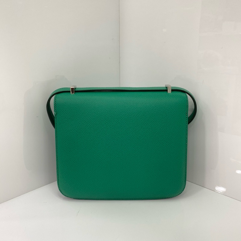 Hermes愛馬仕constance O6帝王綠銀扣康康 19單肩斜挎康康包 epsom,U刻-6