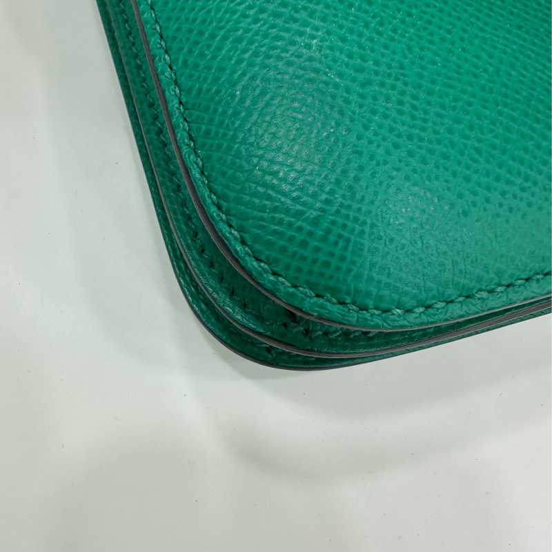 Hermes愛馬仕constance O6帝王綠銀扣康康 19單肩斜挎康康包 epsom,U刻-8