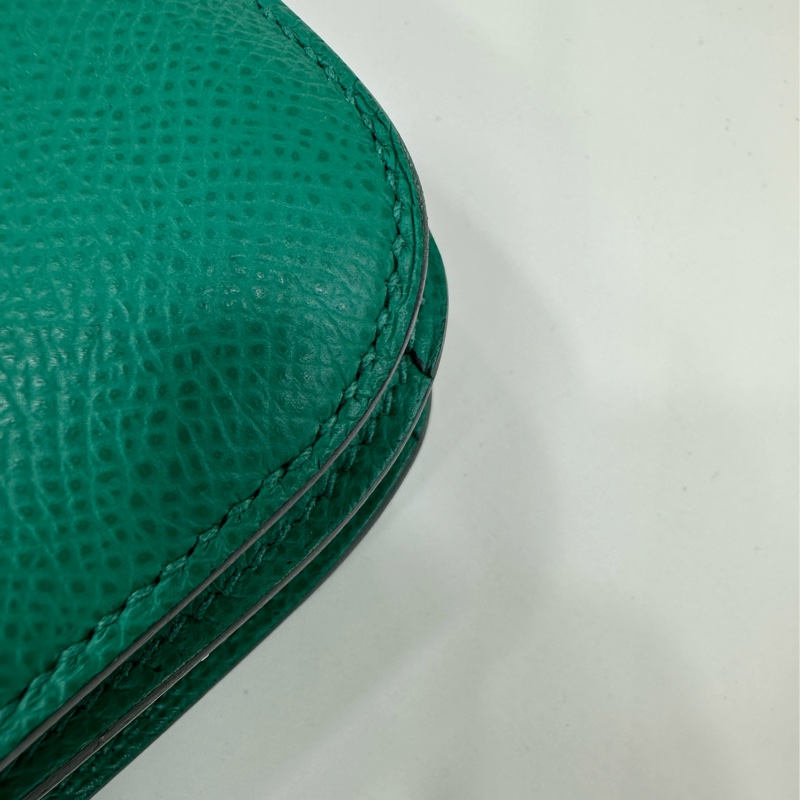 Hermes愛馬仕constance O6帝王綠銀扣康康 19單肩斜挎康康包 epsom,U刻-9