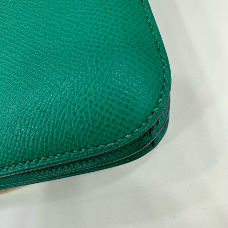 Hermes愛馬仕constance O6帝王綠銀扣康康 19單肩斜挎康康包 epsom,U刻-10