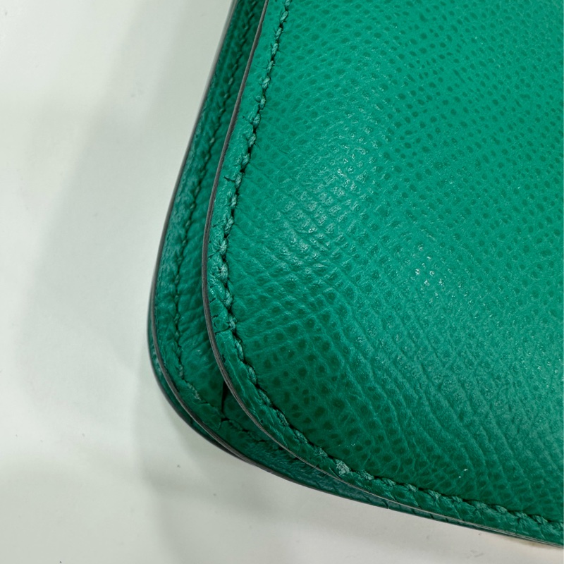 Hermes愛馬仕constance O6帝王綠銀扣康康 19單肩斜挎康康包 epsom,U刻-11