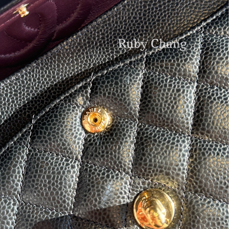 Chanel Classic Flap Bag（CF25) 黑金款中號-8