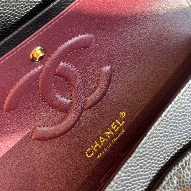Chanel Classic Flap Bag（CF25) 黑金款中號-20