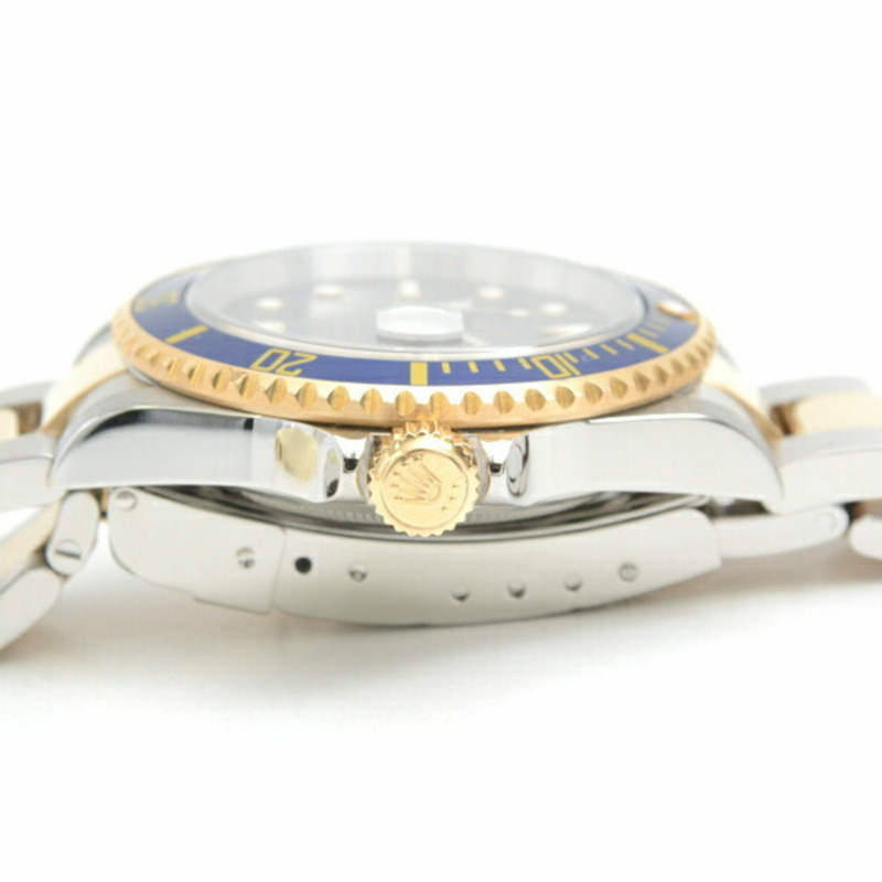 勞力士手錶男式潛航者型藍色錶盤自動潛水錶 D 系列不銹鋼金色 ROLEX 16613 SS x 750YG-4