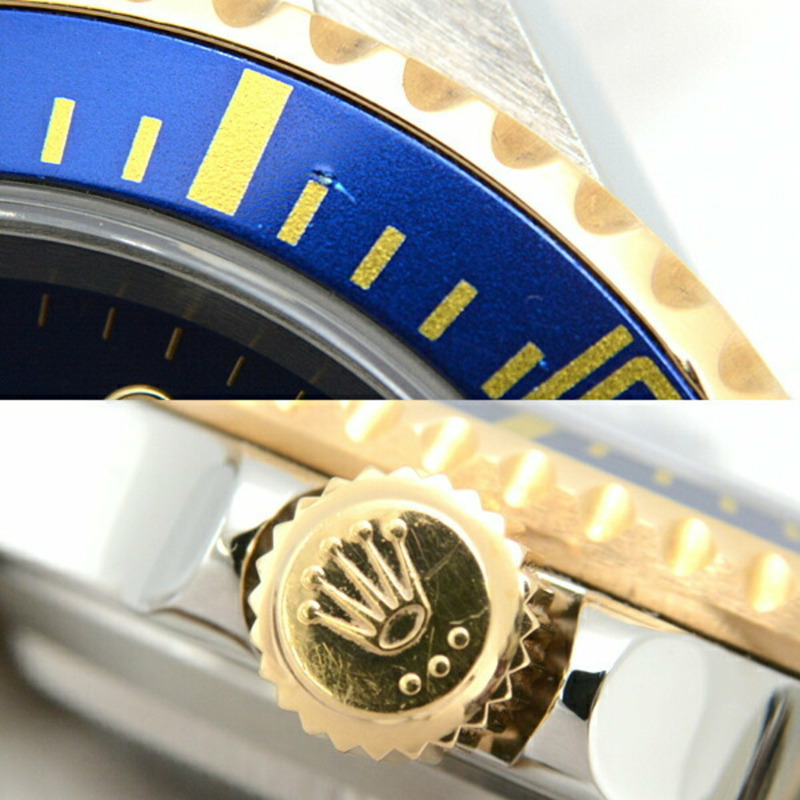 勞力士手錶男式潛航者型藍色錶盤自動潛水錶 D 系列不銹鋼金色 ROLEX 16613 SS x 750YG-6