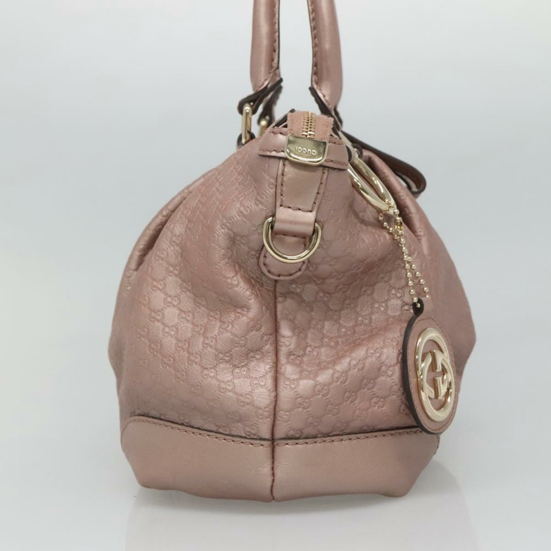 【日本直送】GUCCI Micro GG Supreme Guccissima 皮革雙肩包 粉金配色 247902 正品 121204-2
