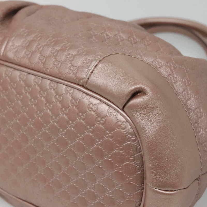 【日本直送】GUCCI Micro GG Supreme Guccissima 皮革雙肩包 粉金配色 247902 正品 121204-14