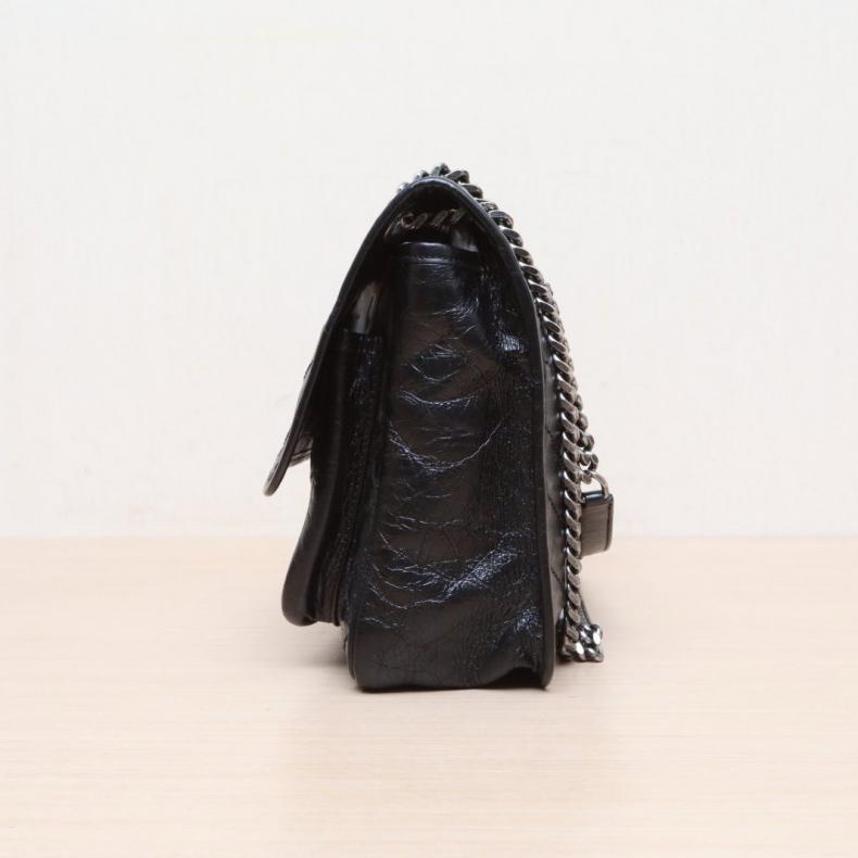 SAINT LAURENT(聖羅蘭) Niki 中號 28 黑色 銀扣-1
