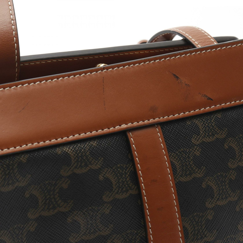 CELINE Teen Cabas De France Triomphe 肩背包 191992BZJ 帆布皮革二手-7