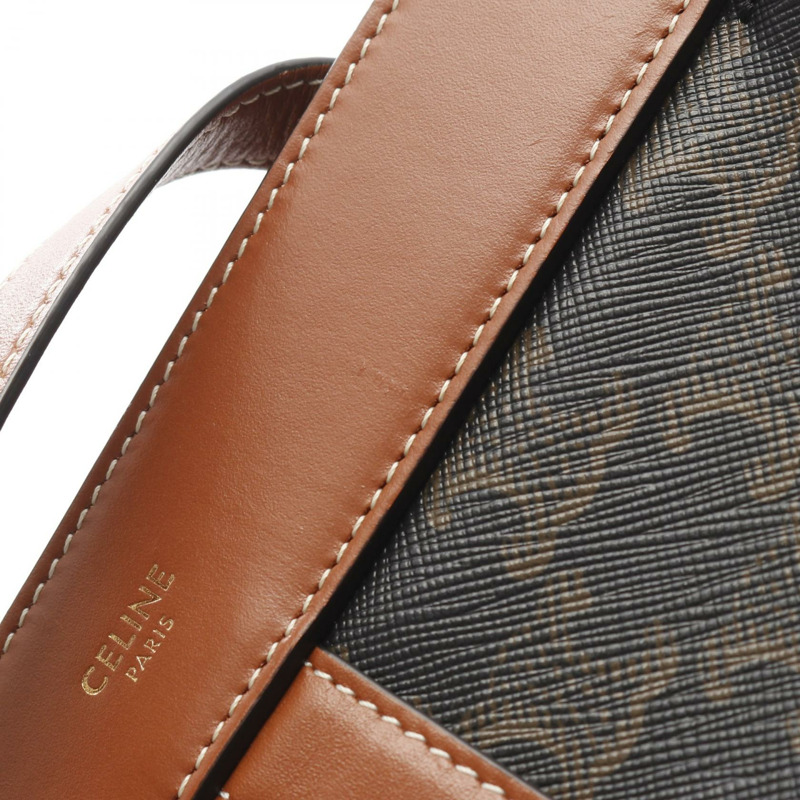 CELINE Teen Cabas De France Triomphe 肩背包 191992BZJ 帆布皮革二手-8