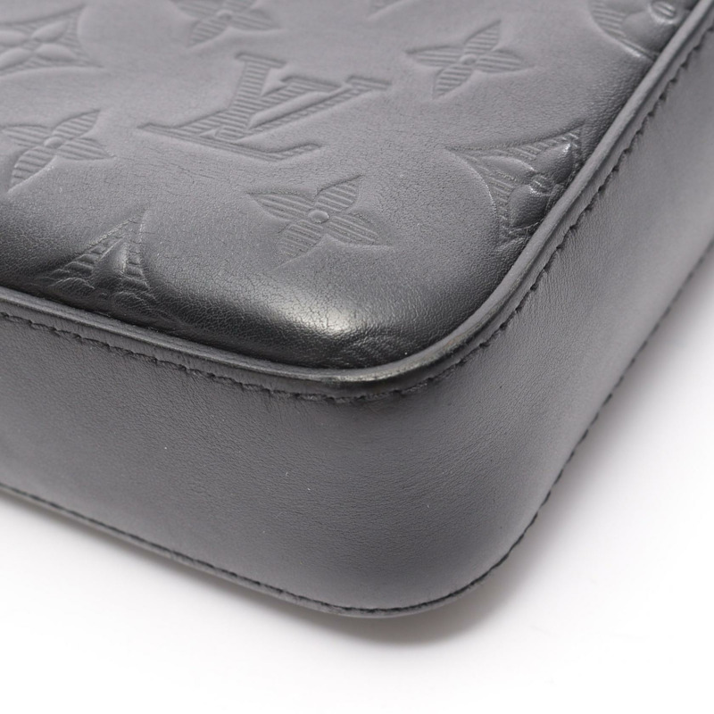 LOUIS VUITTON Duo 斜背包 M69827 Monogram Shadow 皮革 Noir LV-8