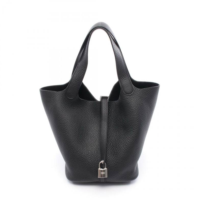 HERMES Picotin Lock PM 托特包 手提包 K Clemence 皮革 黑色 Noir 女款-0