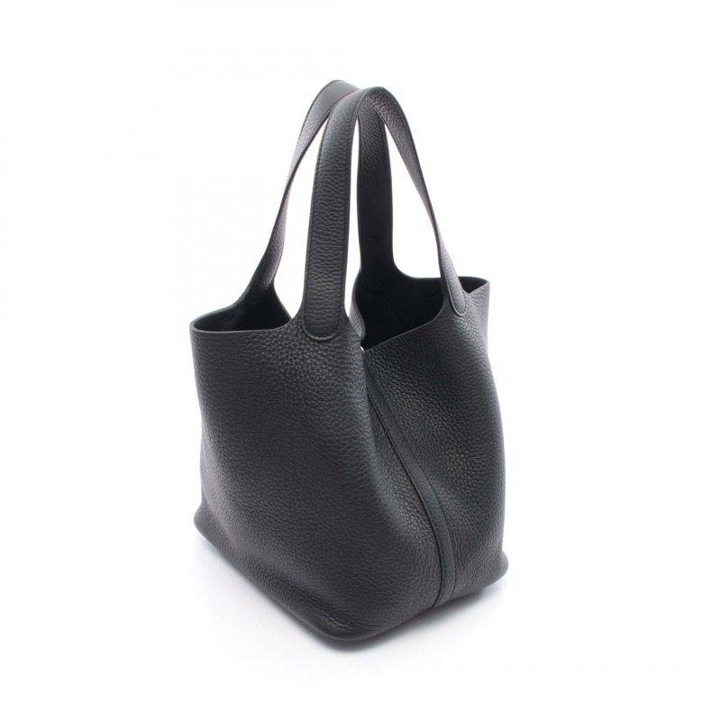 HERMES Picotin Lock PM 托特包 手提包 K Clemence 皮革 黑色 Noir 女款-1