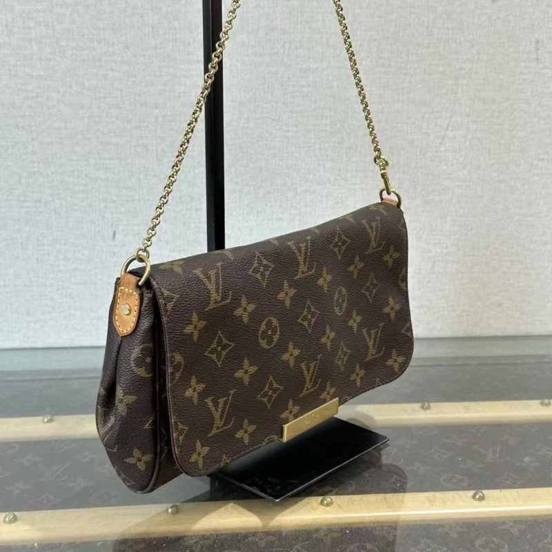 ✨LV 老花favorite 肩背斜背包 24*16*4 98新配件塵袋-5
