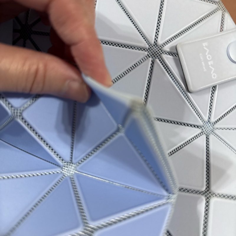 BAO BAO ISSEY MIYAKE 霧面雙拼水藍色肩背包-10