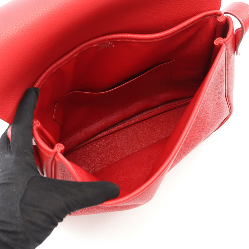 愛馬仕 Christine 肩包，F Togo 皮革，紅色，二手女款-2